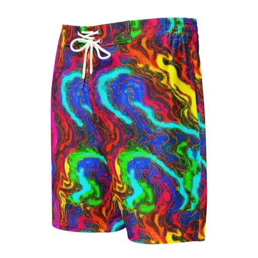 Prismatic Fossils on a Men's Board Shorts