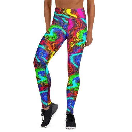 Prismatic Fossils on a Yoga Leggings