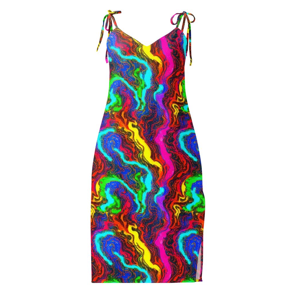 Prismatic Fossils on Slip Dress — Front