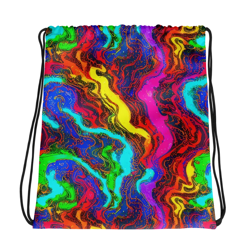 Prismatic Fossils on Drawstring Bag — Photo