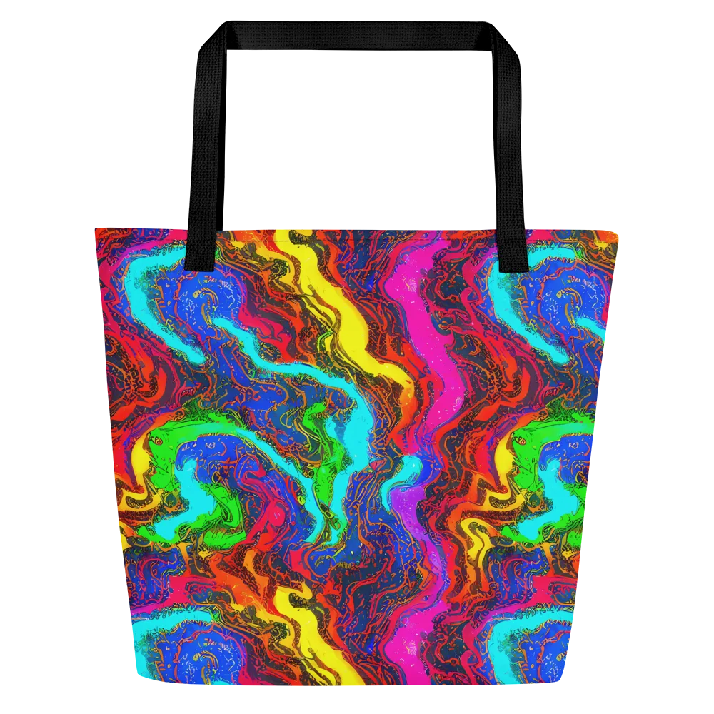 Prismatic Fossils on Large Tote Bag W/ Pocket — Front