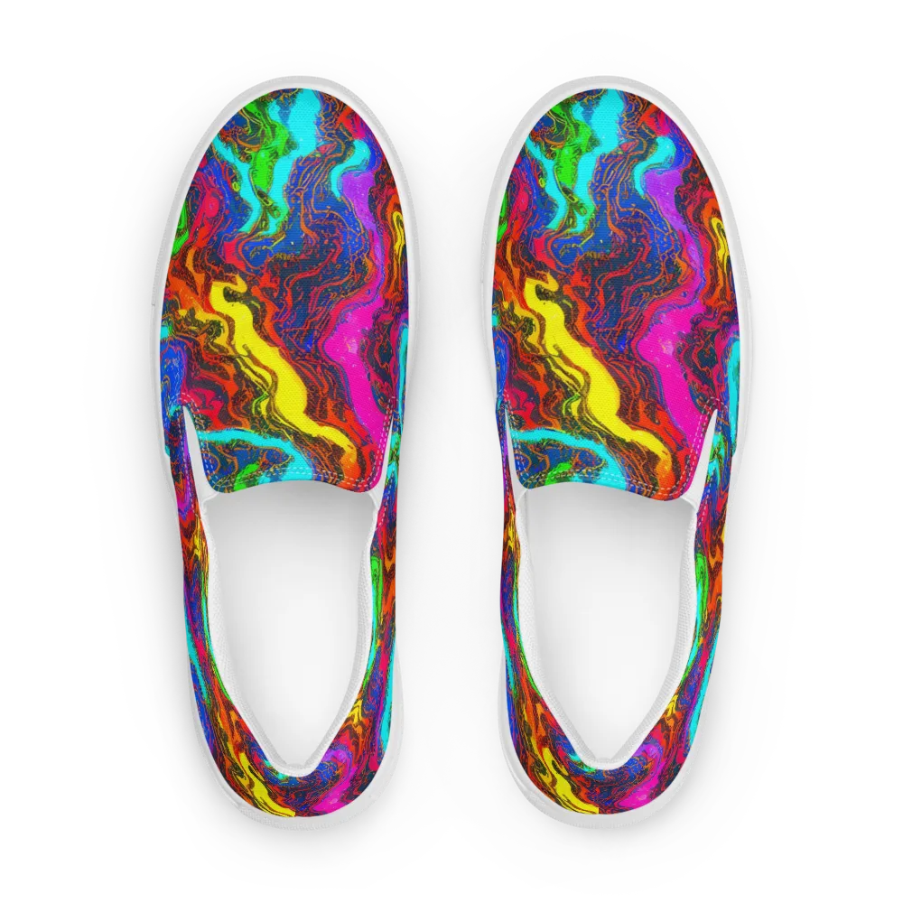 Prismatic Fossils on Women's Slip-On Canvas Shoes — Front