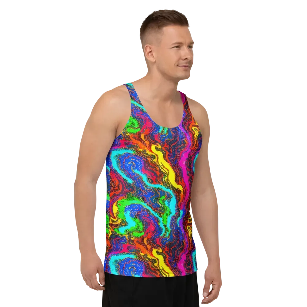 Prismatic Fossils on Men's Tank Top — Right Front