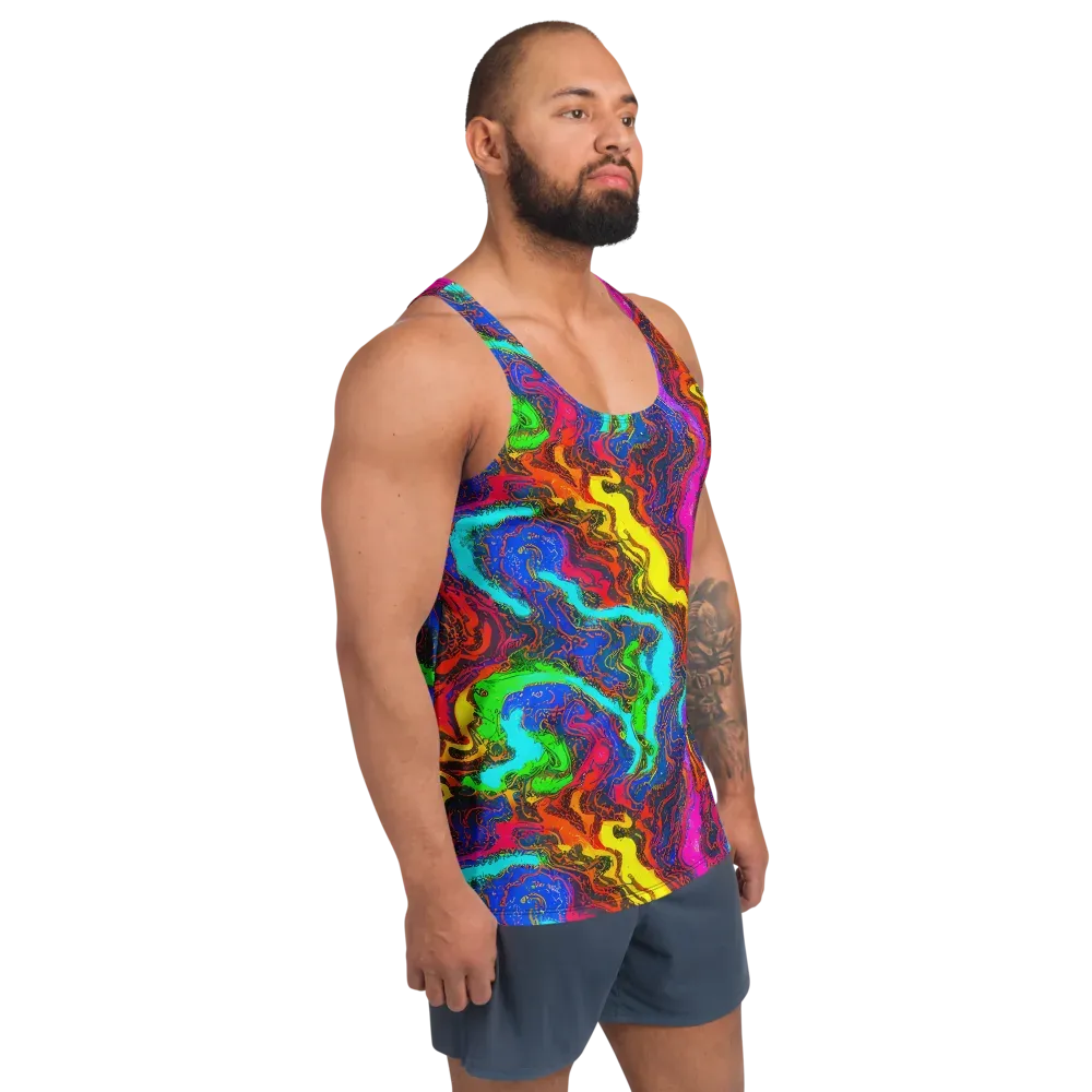 Prismatic Fossils on Men's Tank Top — Right Front
