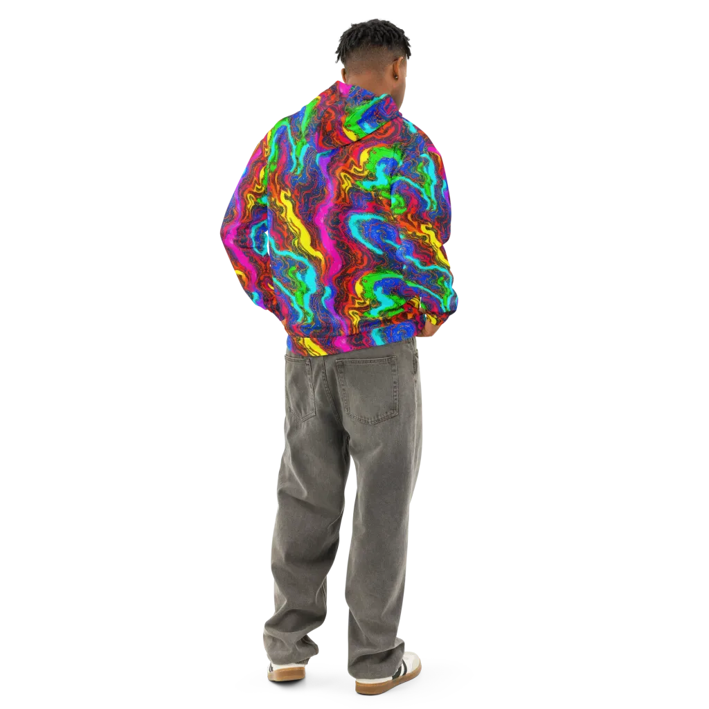 Prismatic Fossils on Cotton Hoodie — Back