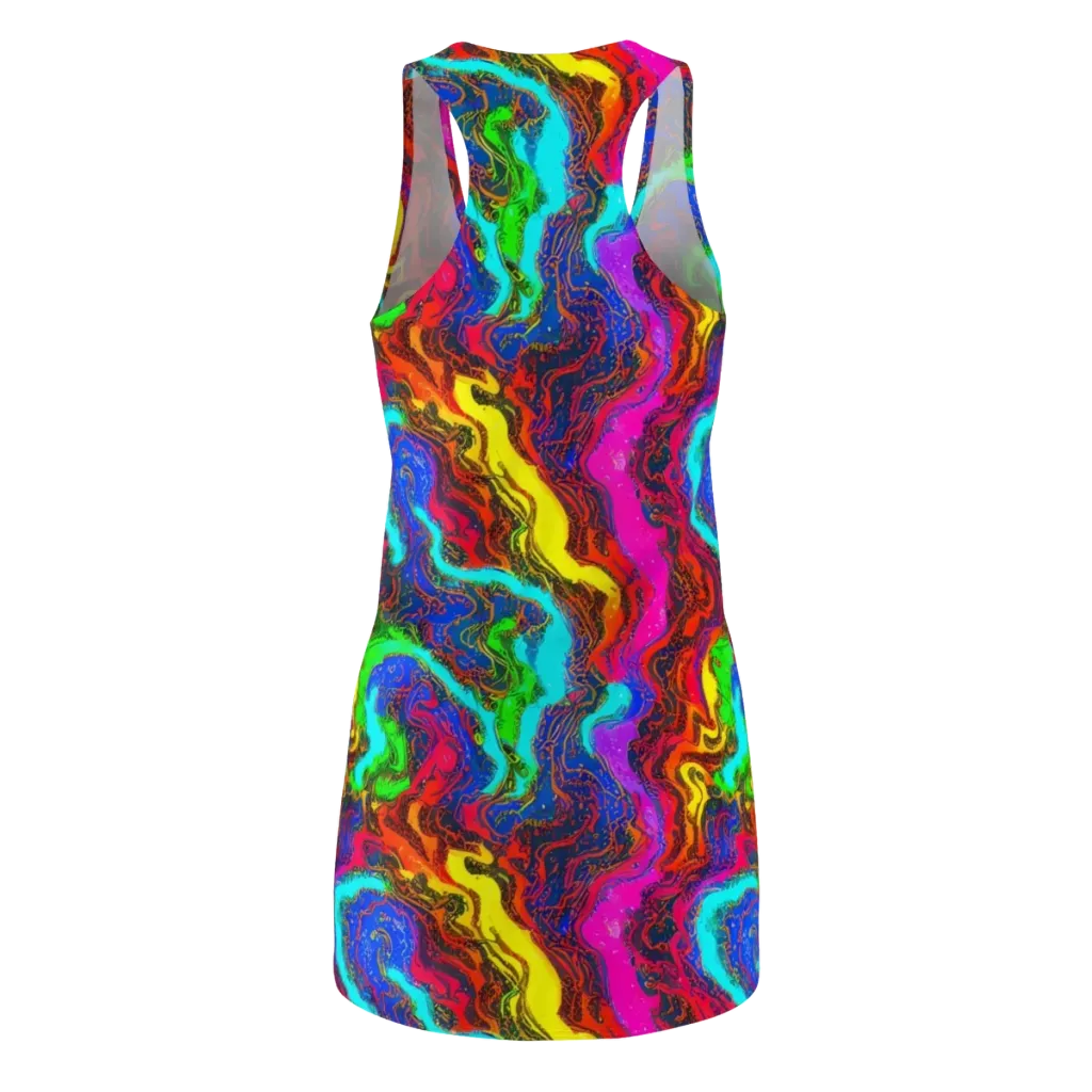 Prismatic Fossils on Racerback Dress — Back