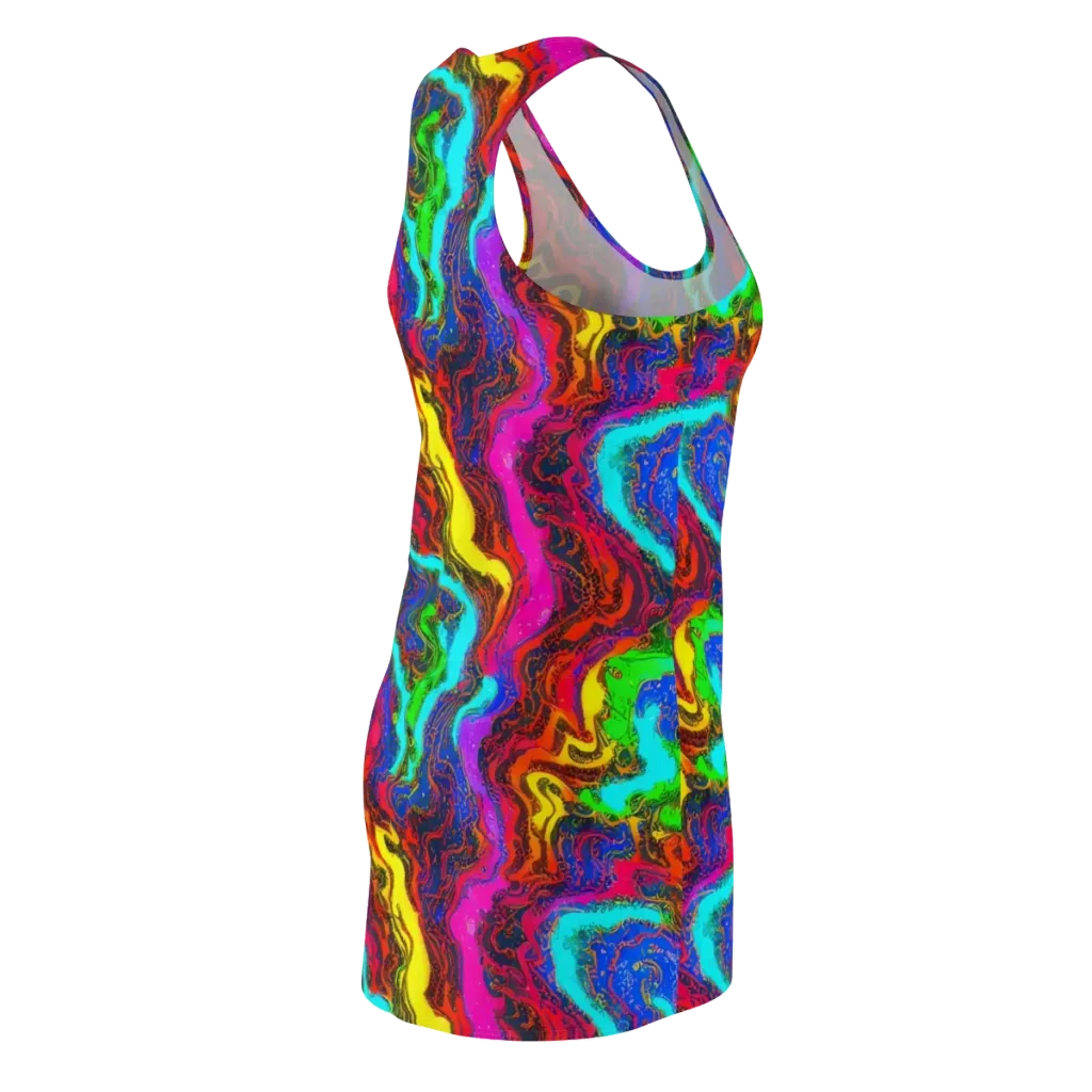 Prismatic Fossils on Racerback Dress — Back Side