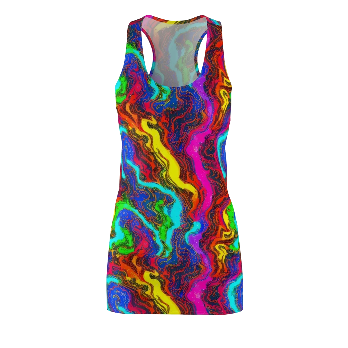 Prismatic Fossils on Racerback Dress — Front