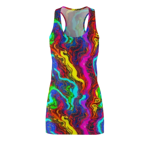 Prismatic Fossils on a Racerback Dress