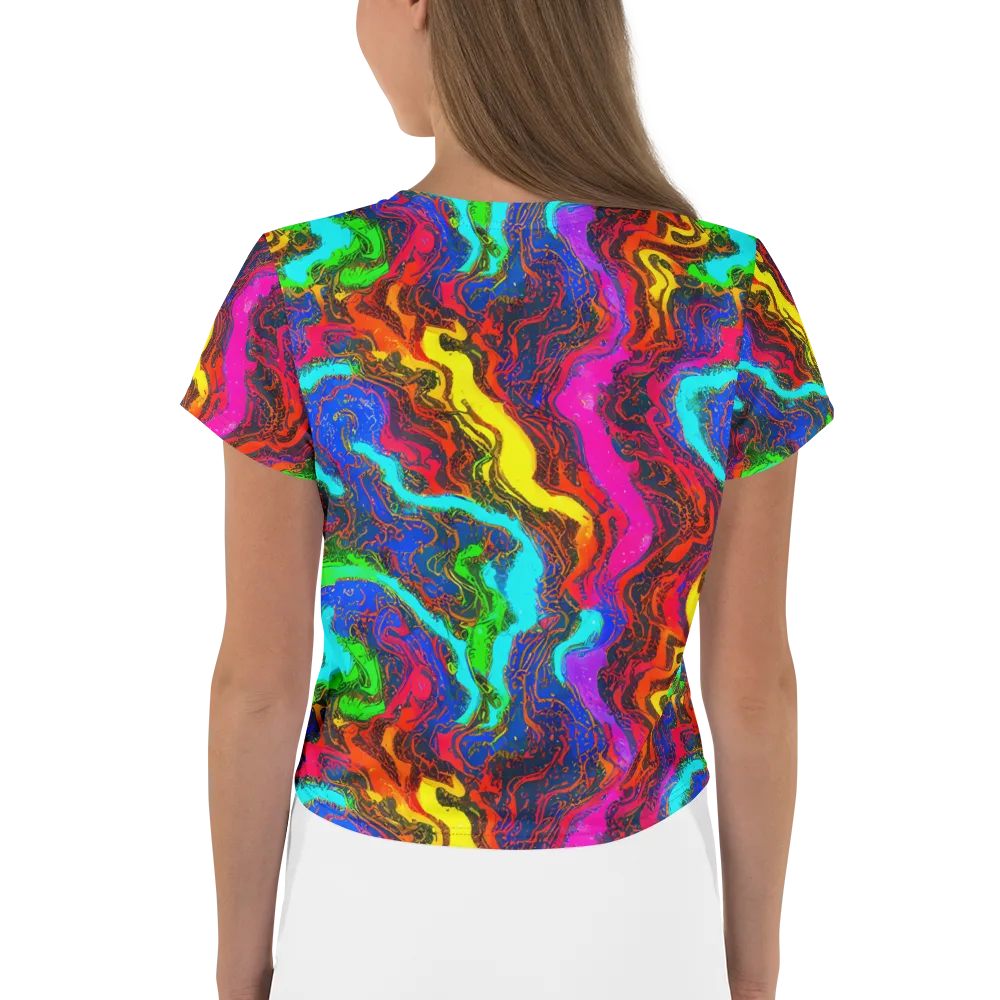 Prismatic Fossils on Crop Tee — Back