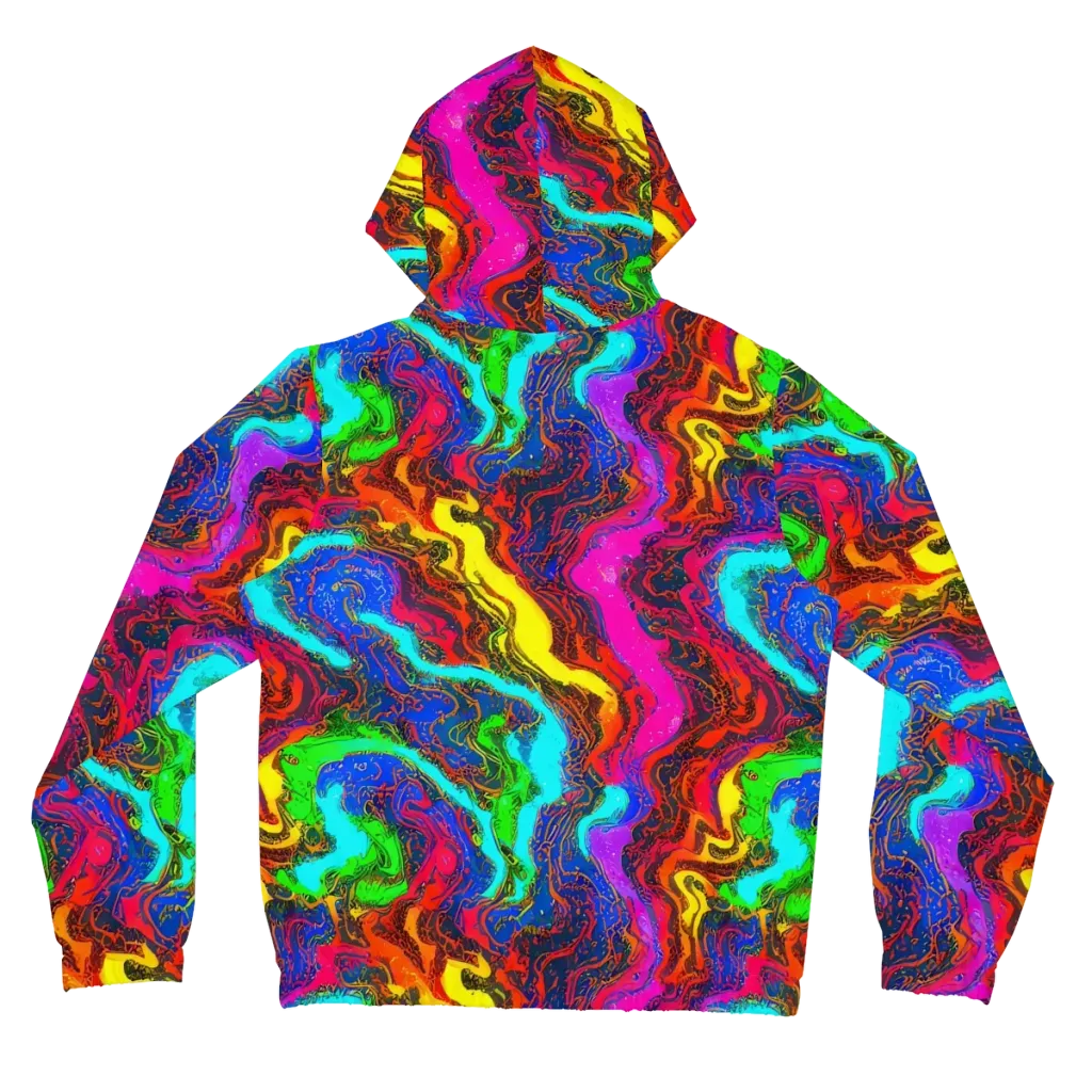 Prismatic Fossils on Women's Full-Zip Hoodie — Back