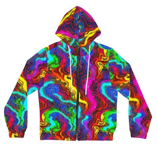 Prismatic Fossils on a Women's Full-Zip Hoodie