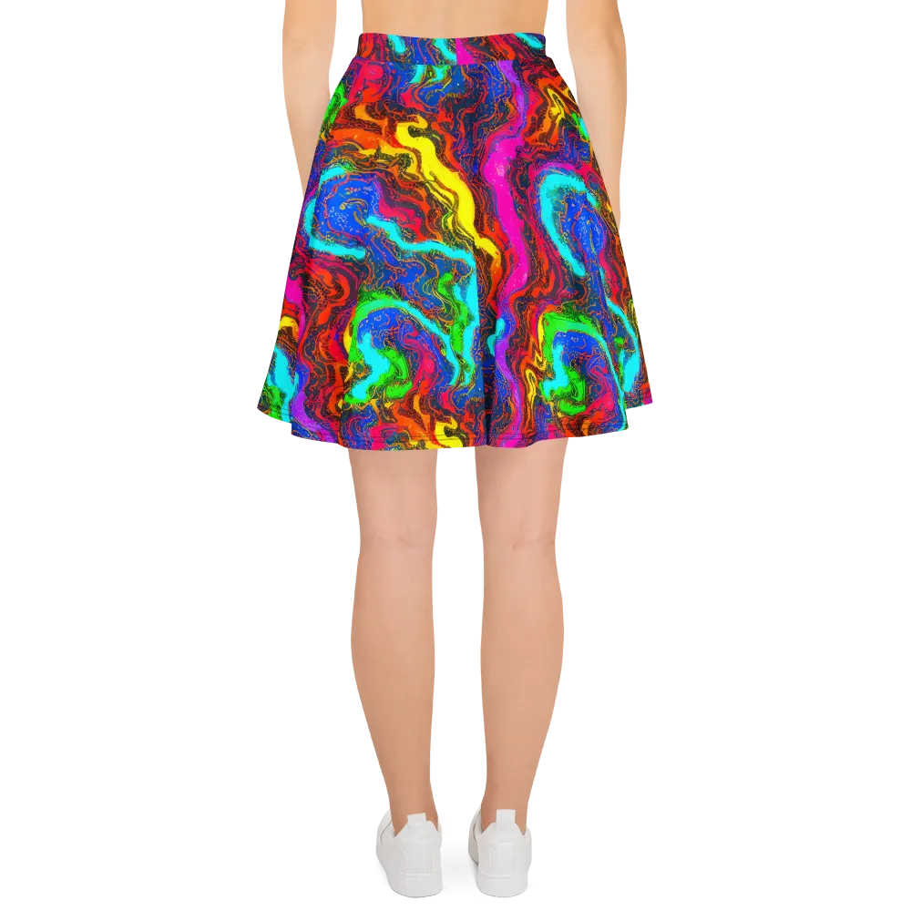 Prismatic Fossils on Skater Skirt — Back