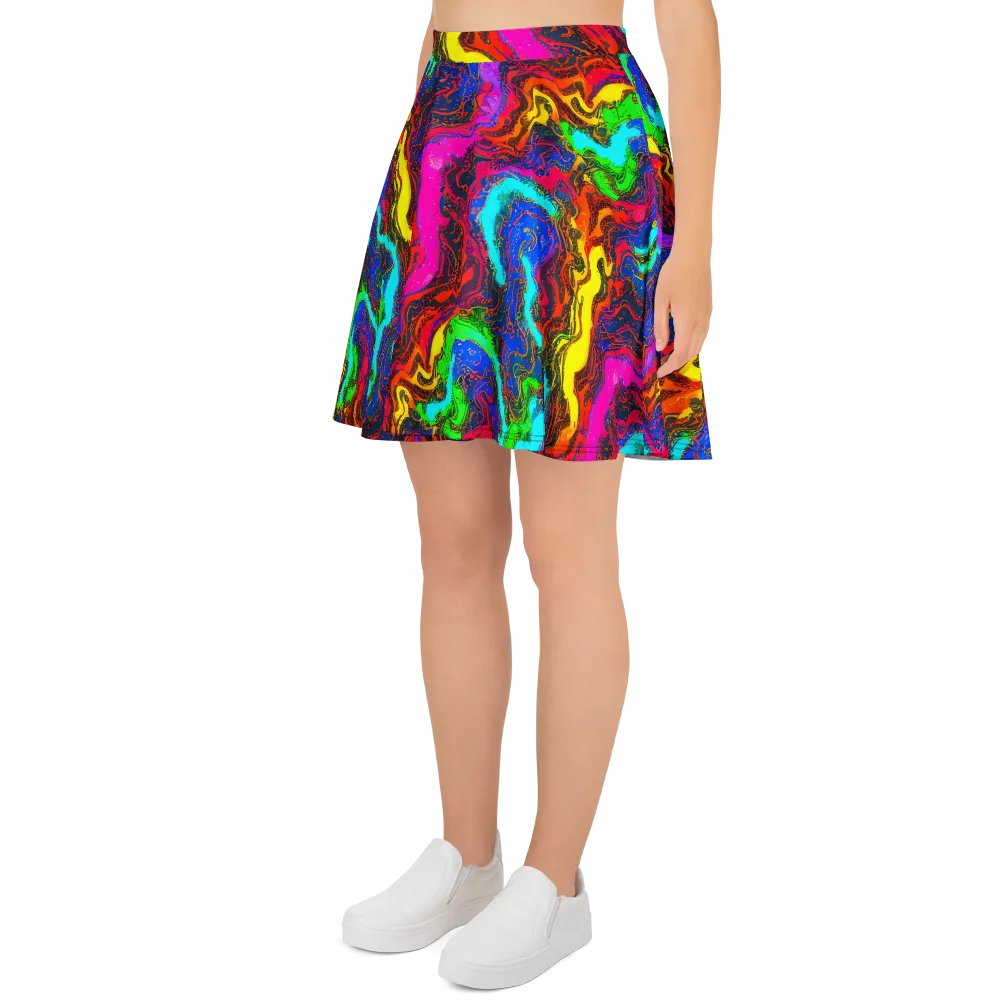 Prismatic Fossils on Skater Skirt — Left