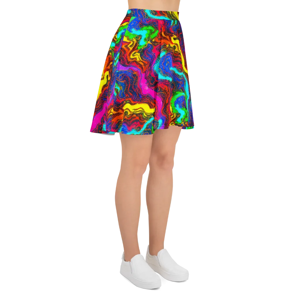 Prismatic Fossils on Skater Skirt — Right
