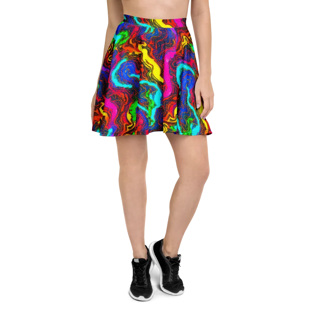 Prismatic Fossils on Skater Skirt — Front