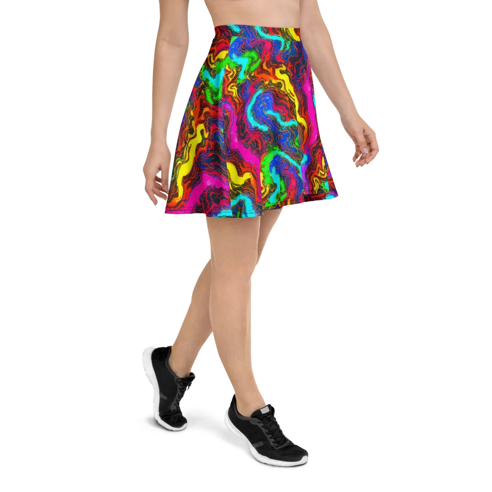 Prismatic Fossils on Skater Skirt — Right