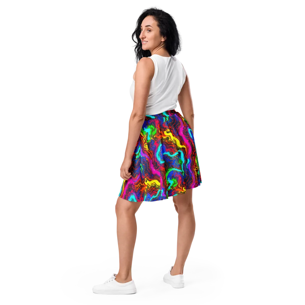 Prismatic Fossils on Skater Skirt — Back