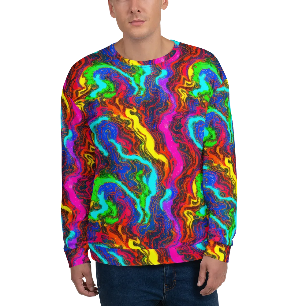 Prismatic Fossils on Sweatshirt — Front