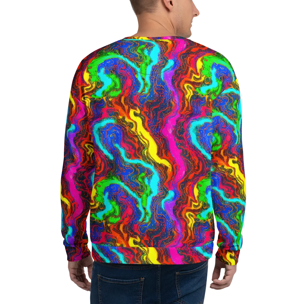 Prismatic Fossils on Sweatshirt — Back