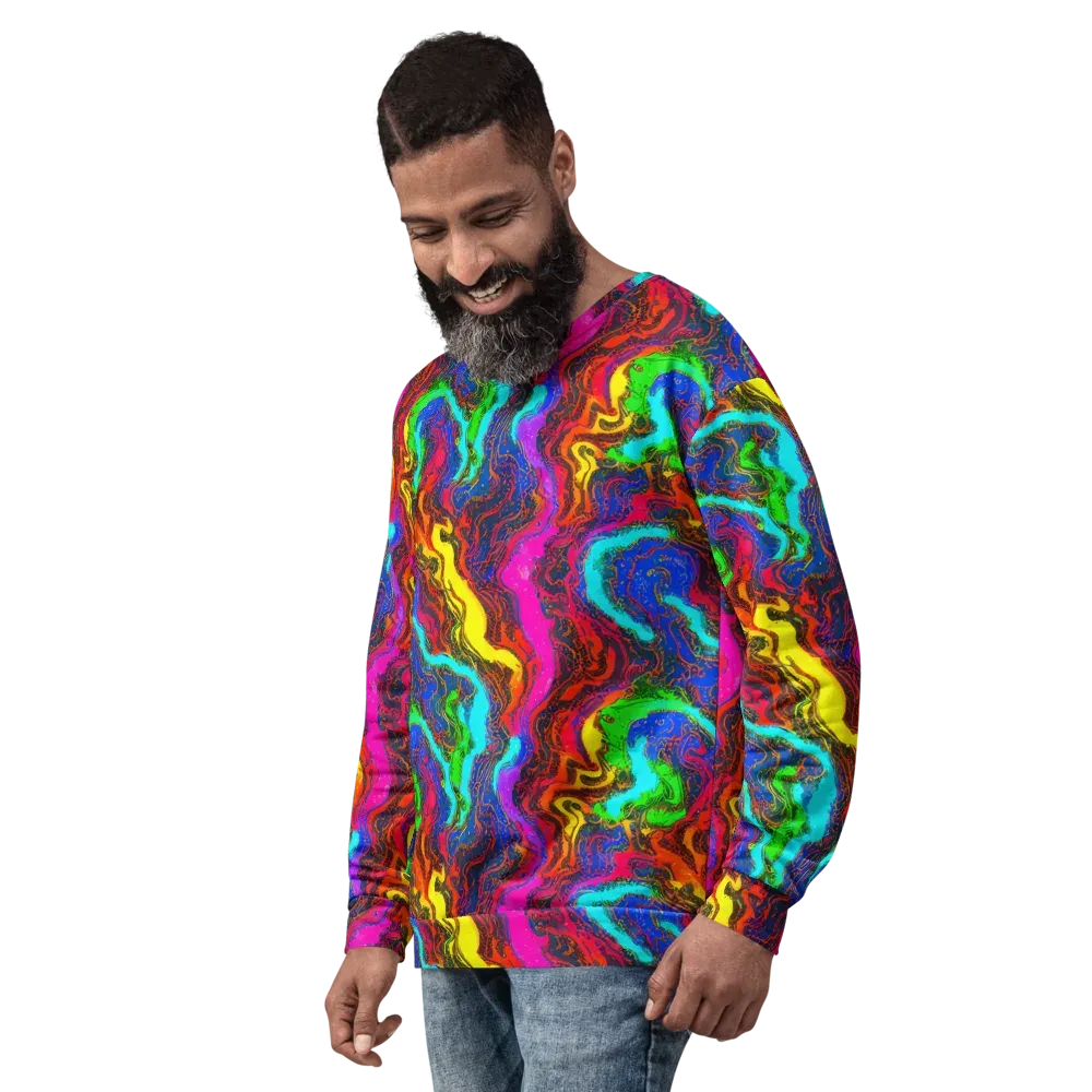 Prismatic Fossils on Sweatshirt — Left Front