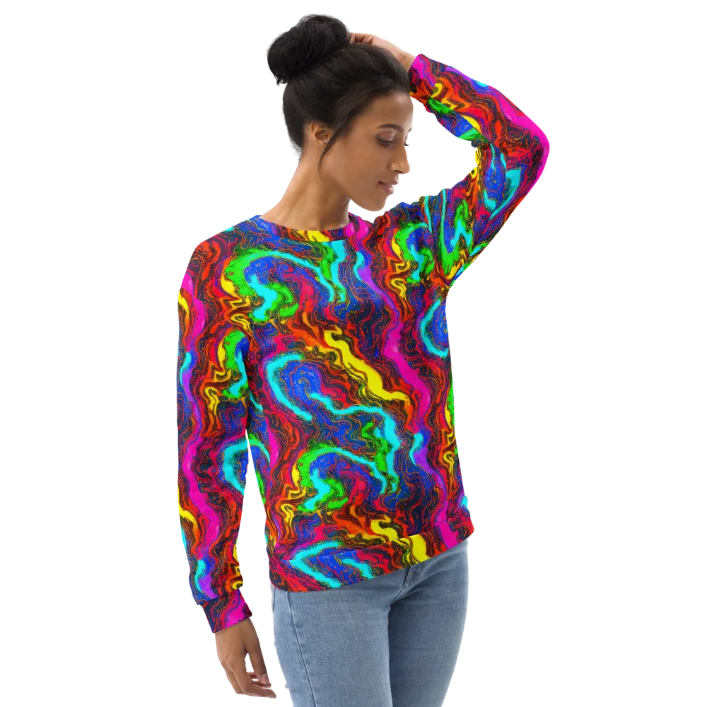 Prismatic Fossils on Sweatshirt — Right Front
