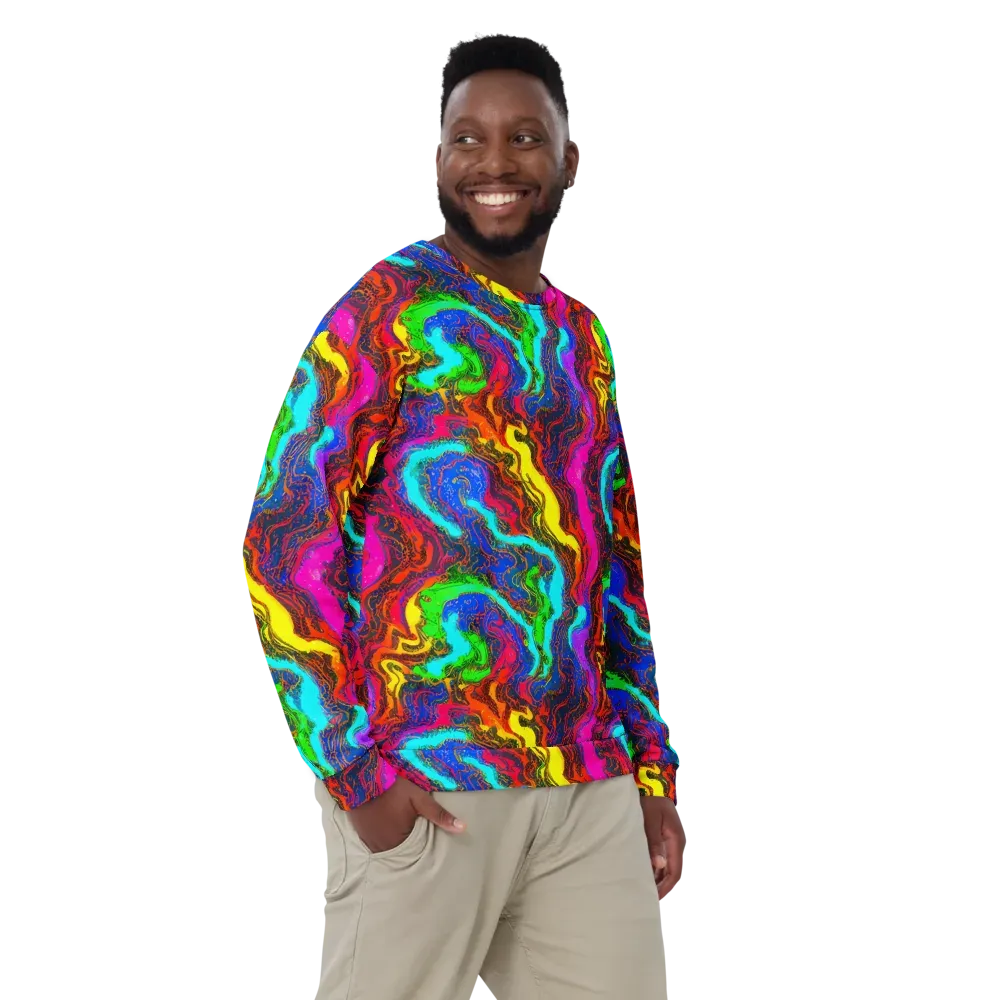 Prismatic Fossils on Sweatshirt — Front