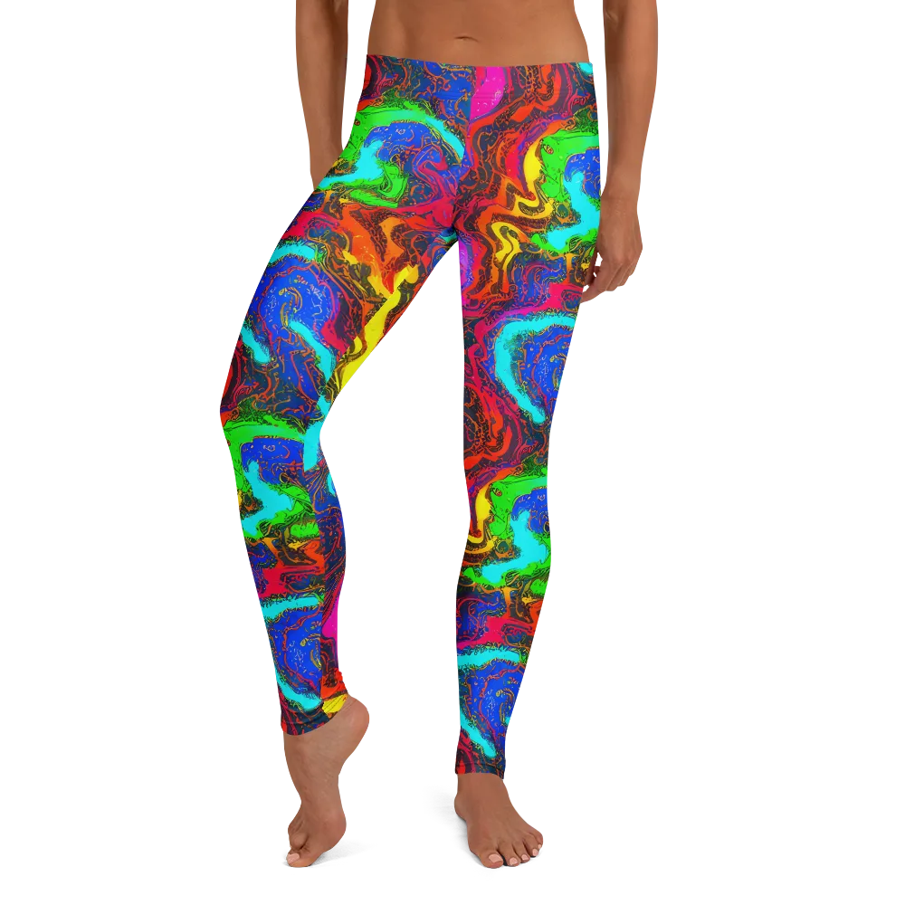Prismatic Fossils on Leggings — Front