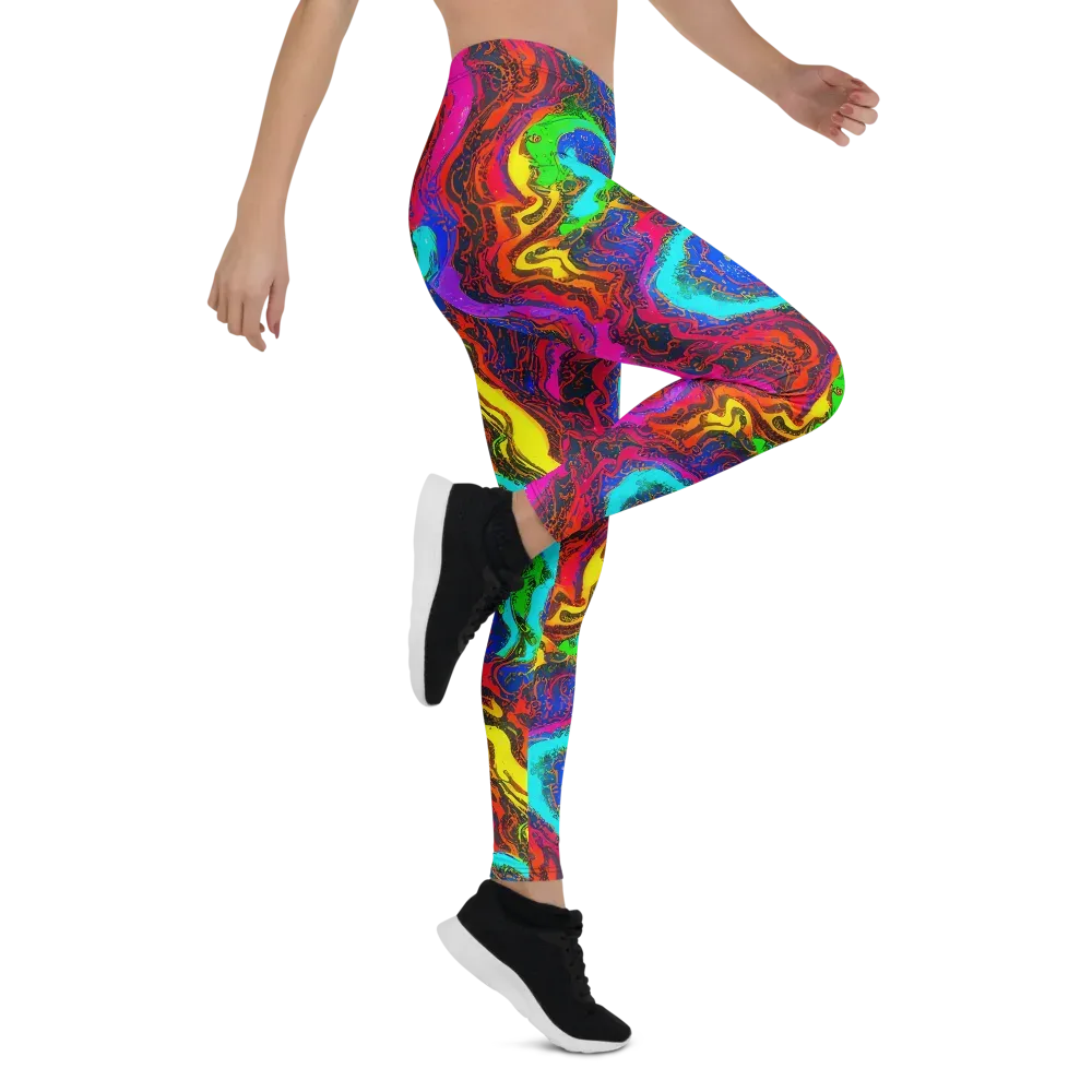 Prismatic Fossils on Leggings — Right