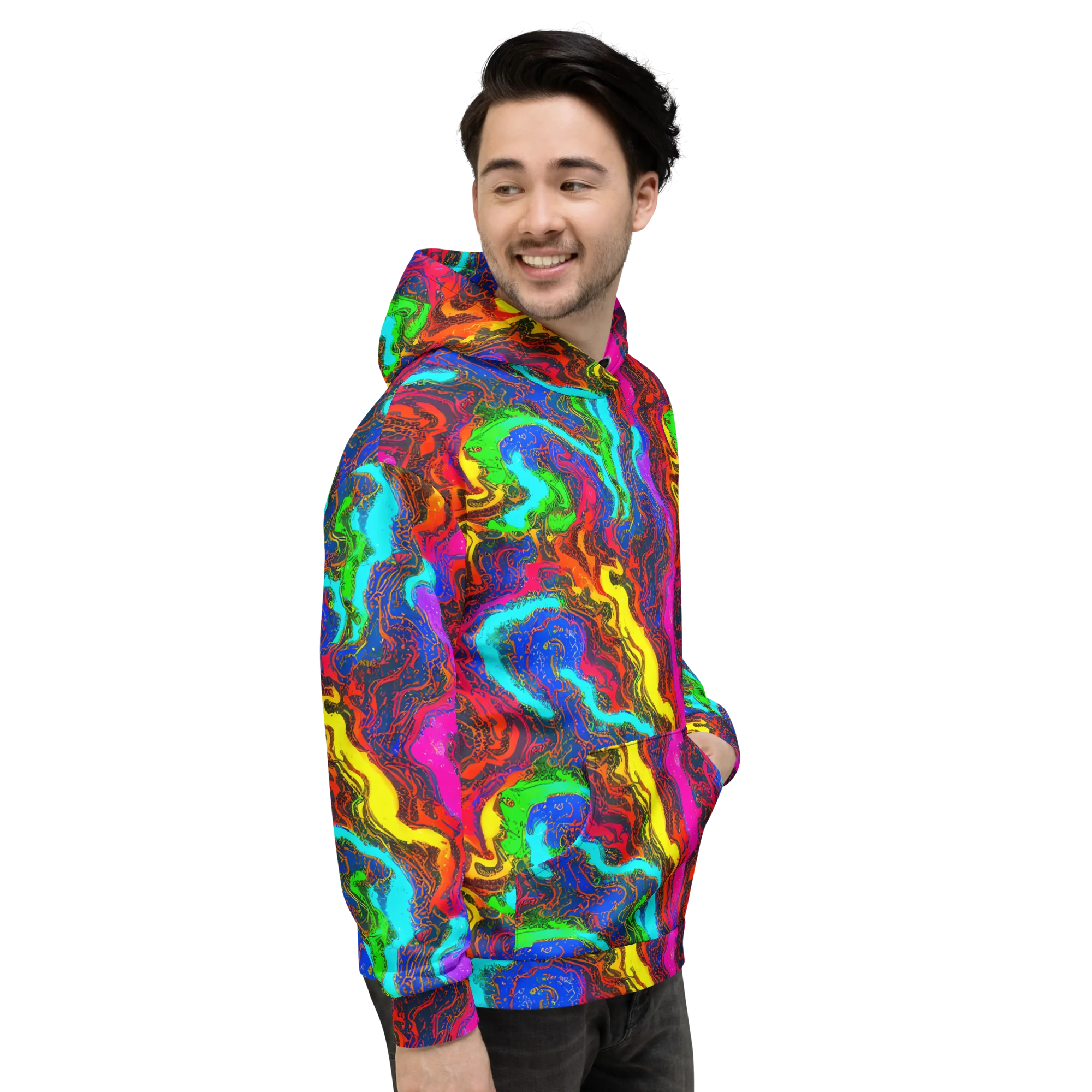 Prismatic Fossils on Hoodie — Right