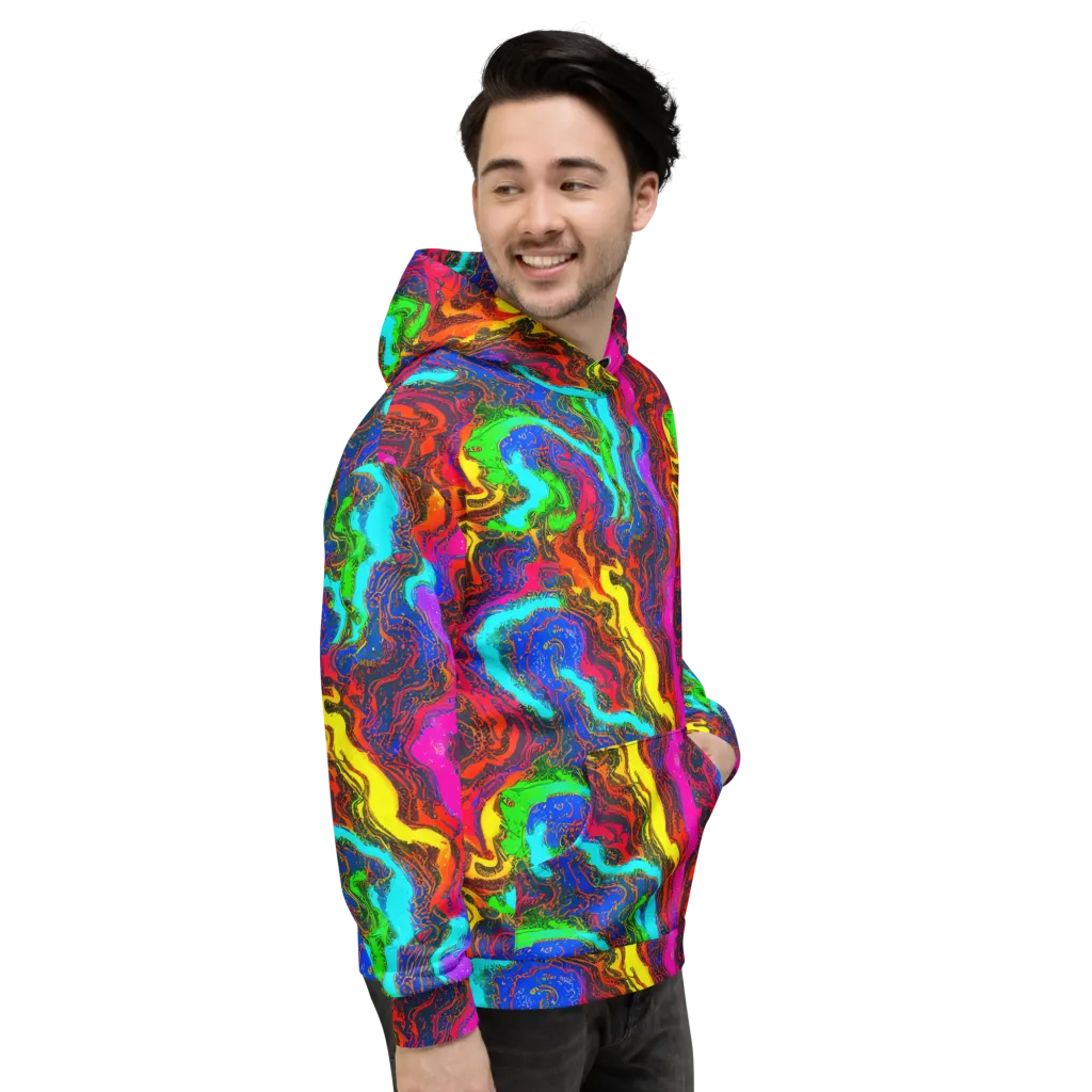 Prismatic Fossils on Hoodie — Right