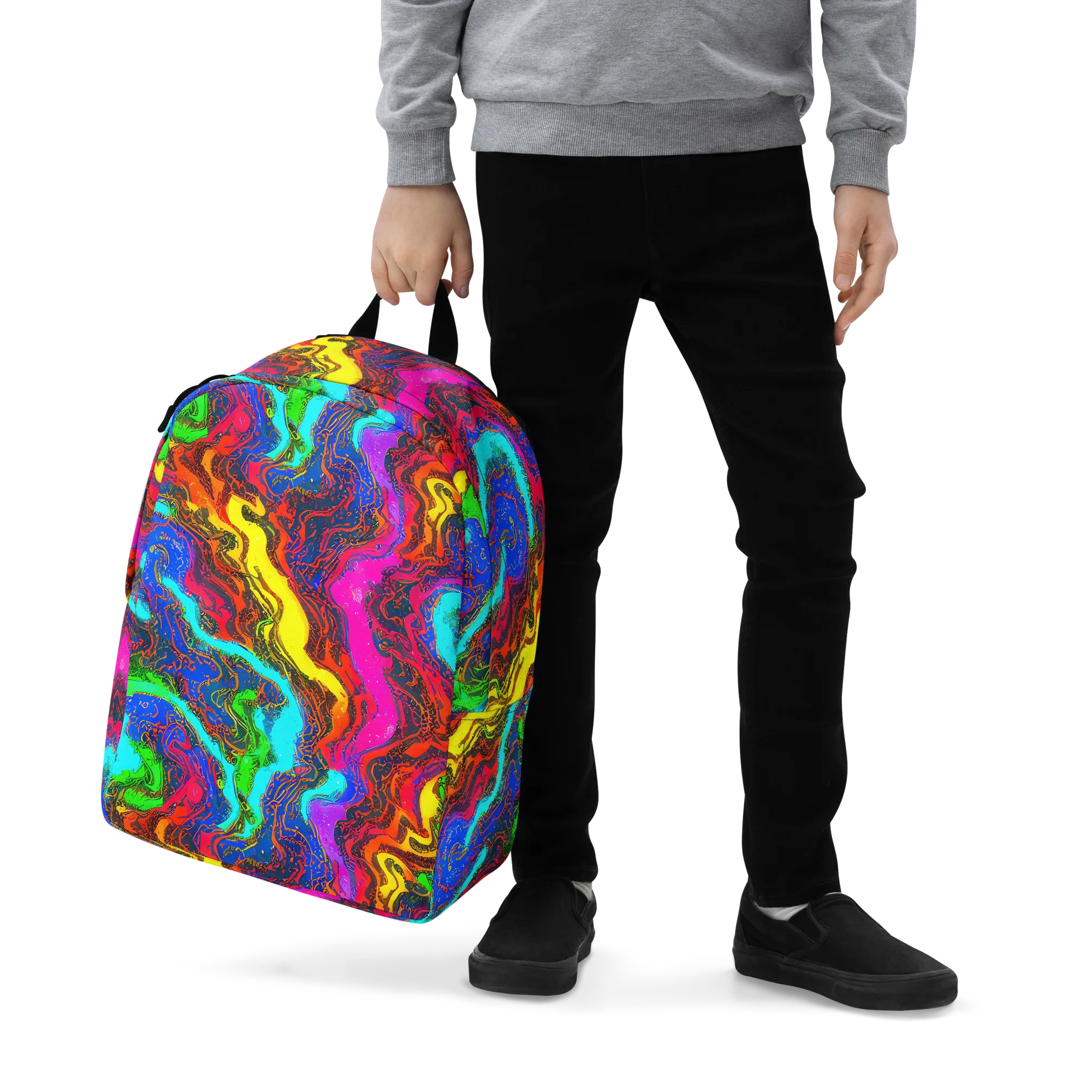 Prismatic Fossils on Minimalist Backpack — Zoomed-in