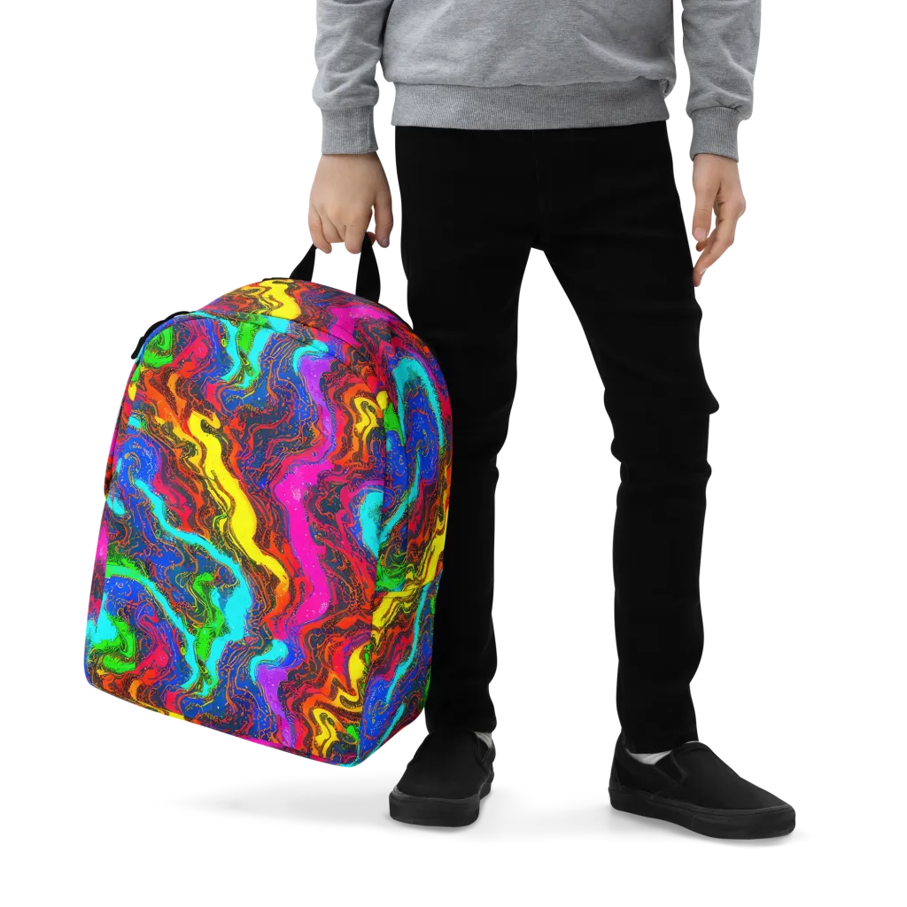 Prismatic Fossils on Minimalist Backpack — Zoomed-in