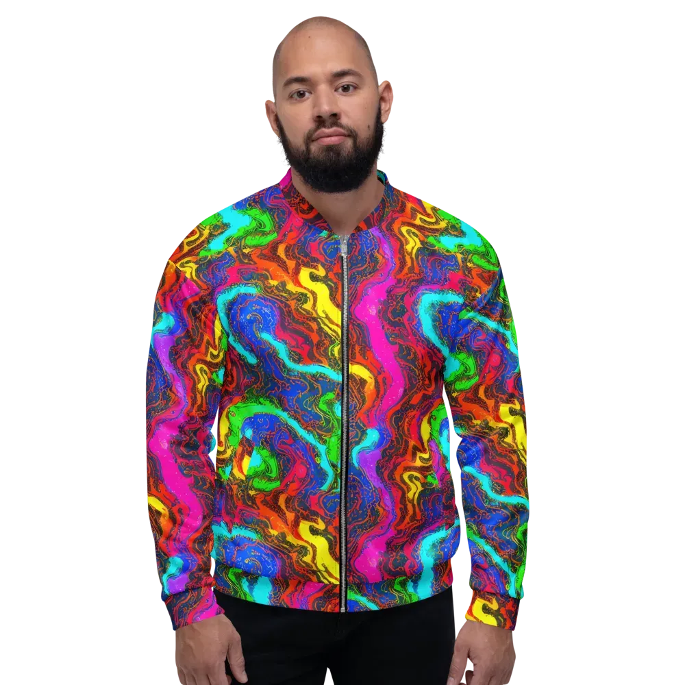 Prismatic Fossils on Bomber Jacket — Front