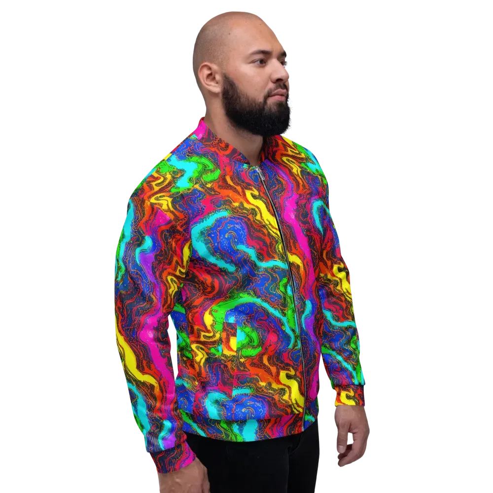 Prismatic Fossils on Bomber Jacket — Right
