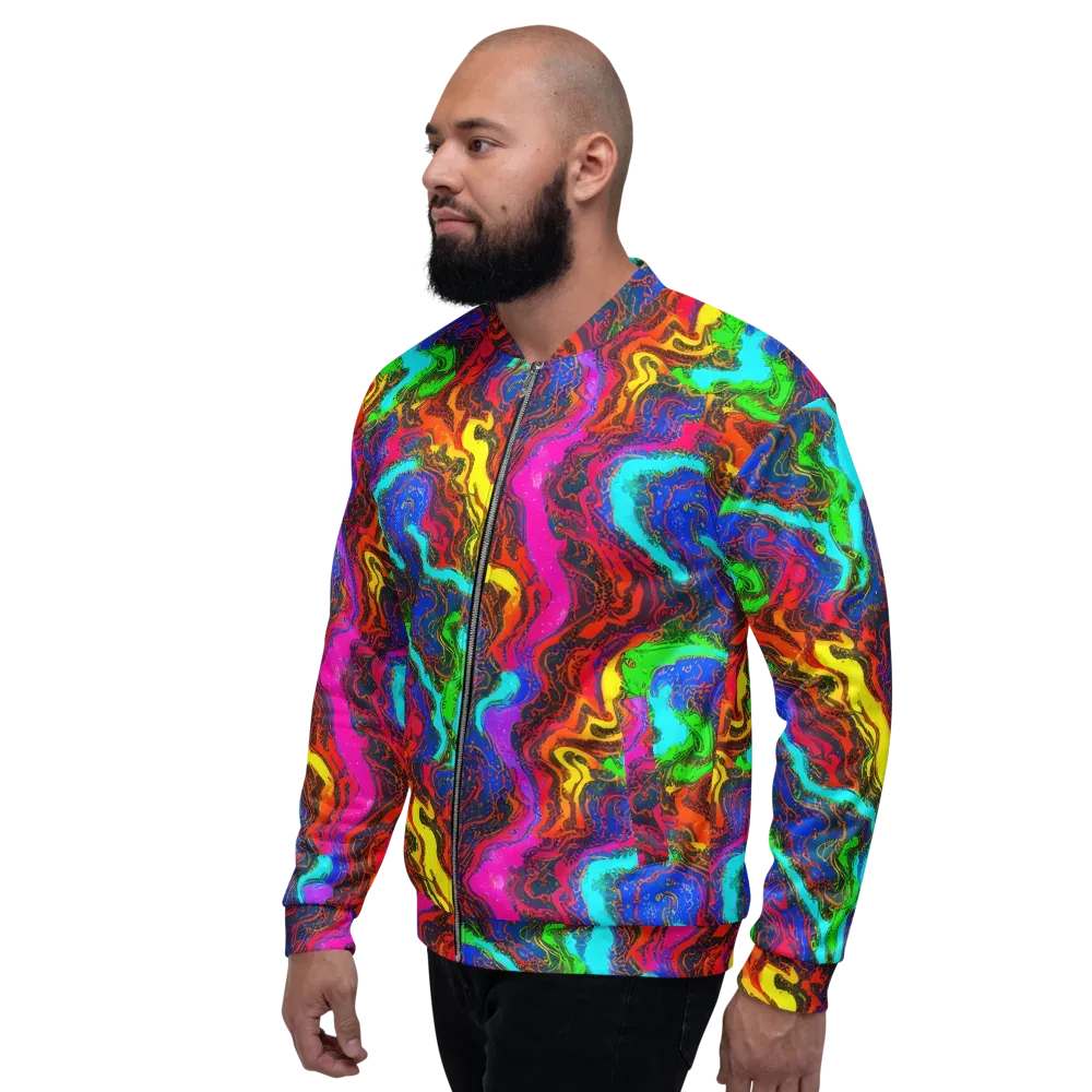 Prismatic Fossils on Bomber Jacket — Left