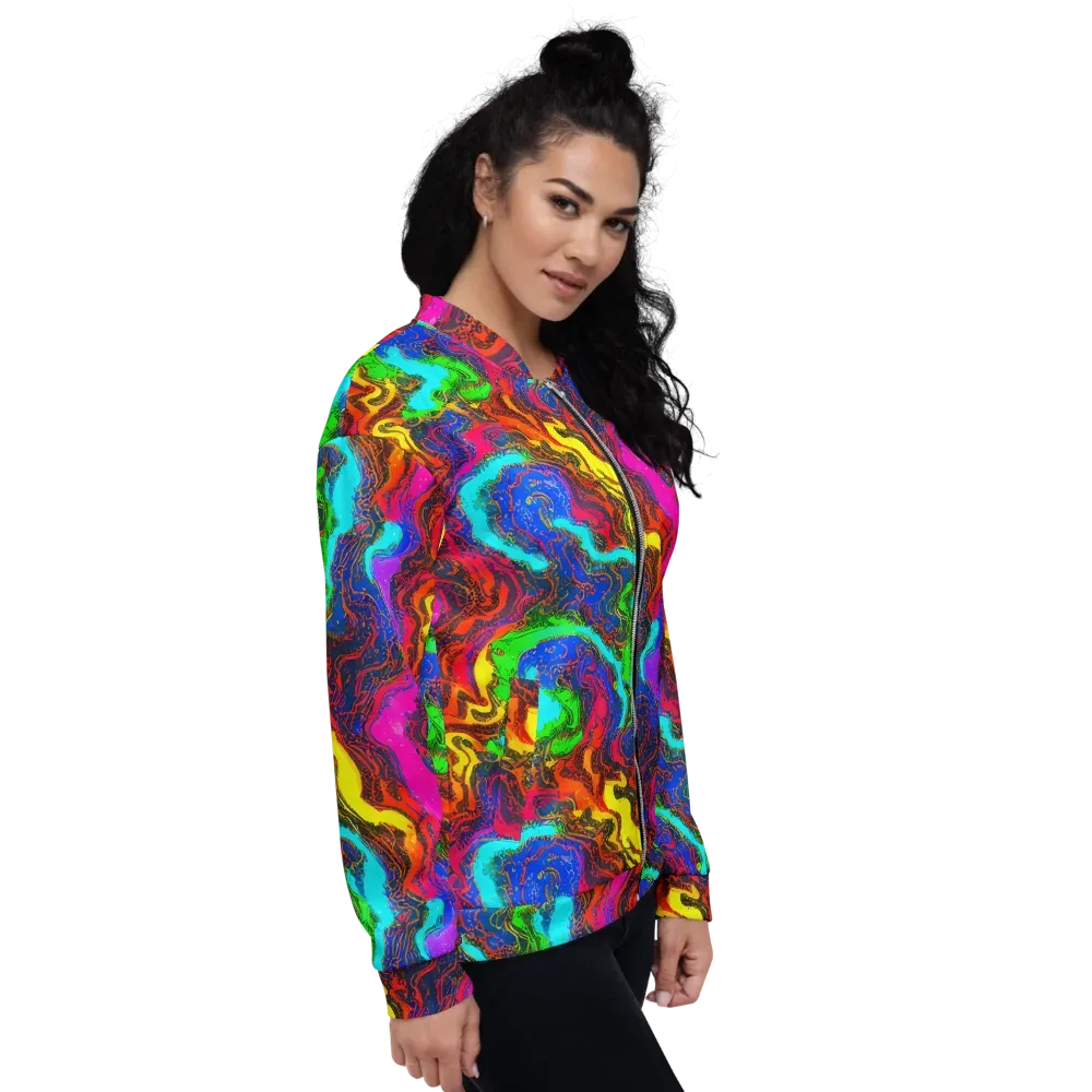 Prismatic Fossils on Bomber Jacket — Right