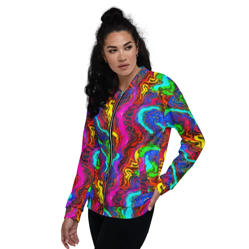 Prismatic Fossils on Bomber Jacket — Left