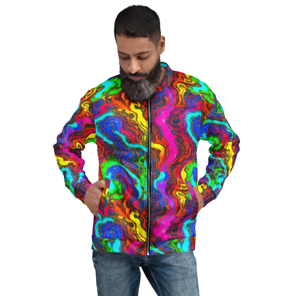Prismatic Fossils on Bomber Jacket — Front
