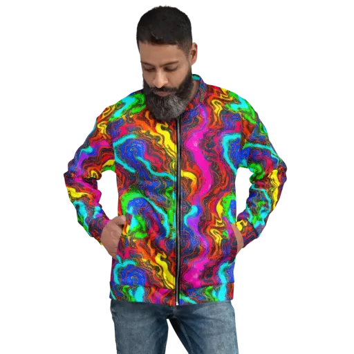 Prismatic Fossils on a Bomber Jacket