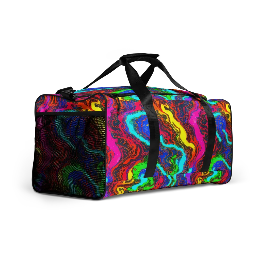Prismatic Fossils on Duffle Bag — Right Front
