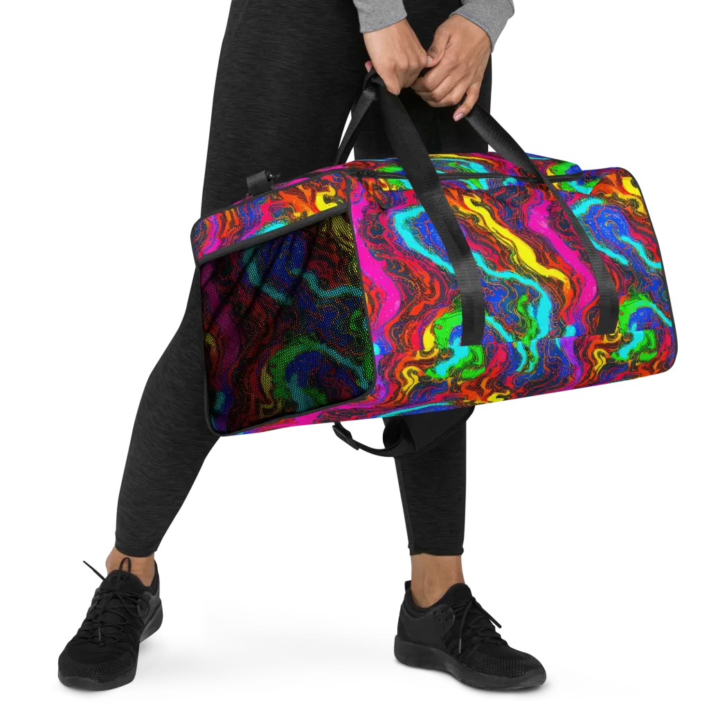Prismatic Fossils on Duffle Bag — Right Front
