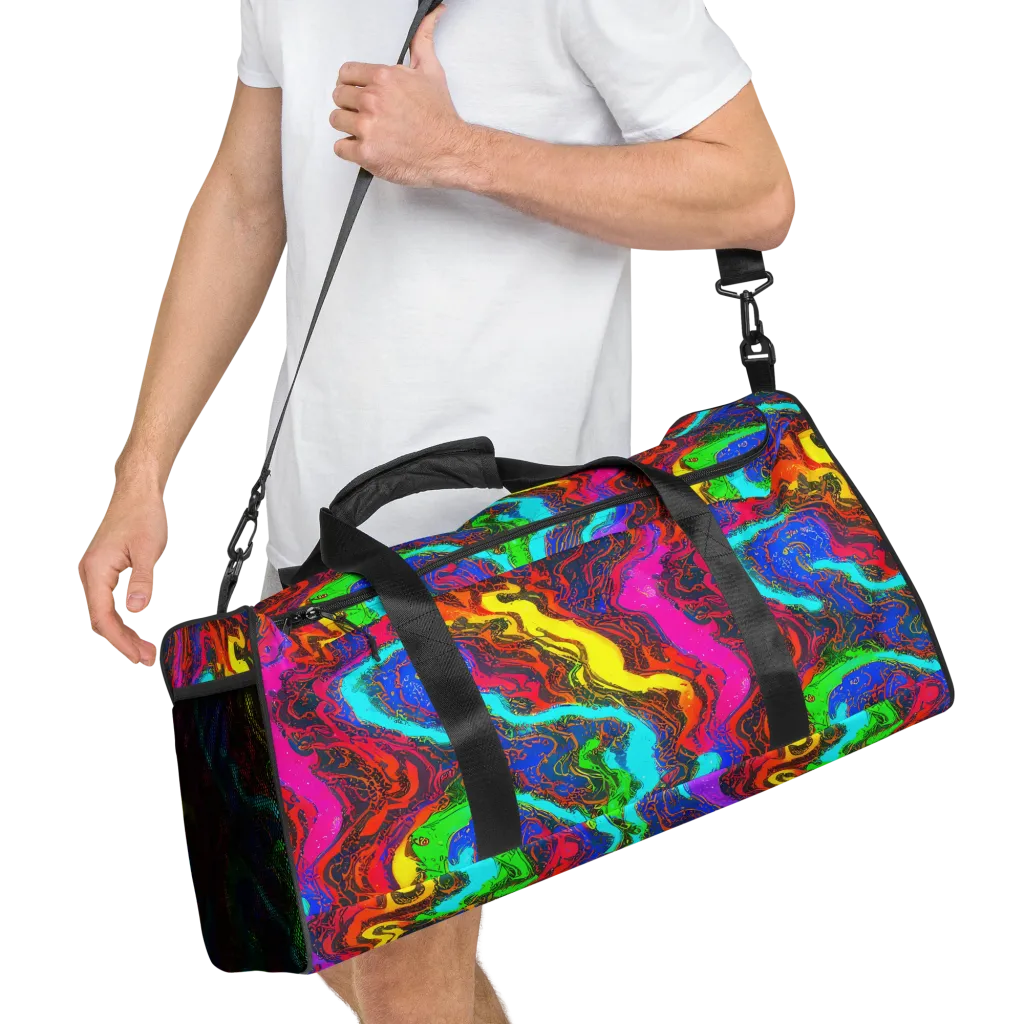Prismatic Fossils on Duffle Bag — Right Front