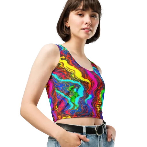 Prismatic Fossils on a Crop Top