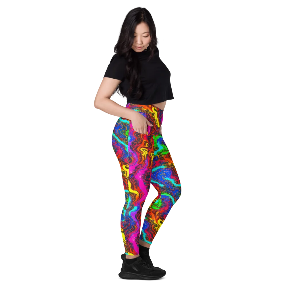 Prismatic Fossils on Leggings with Pockets — Right