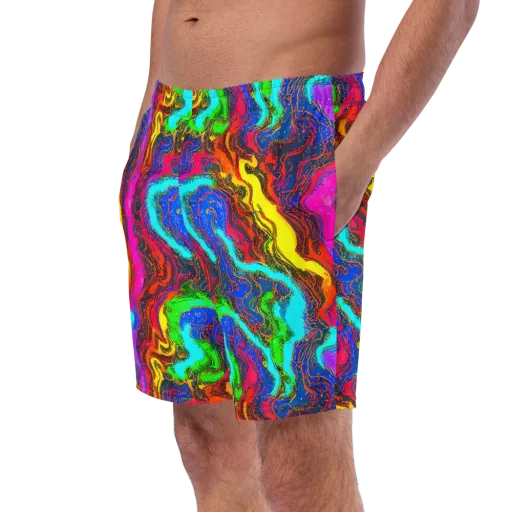 Prismatic Fossils on a Swim Trunks