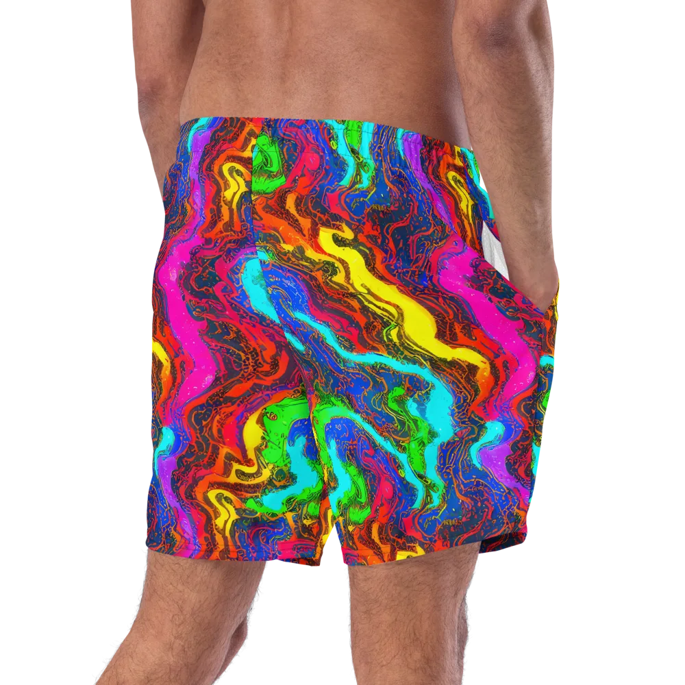 Prismatic Fossils on Swim Trunks — Right Back