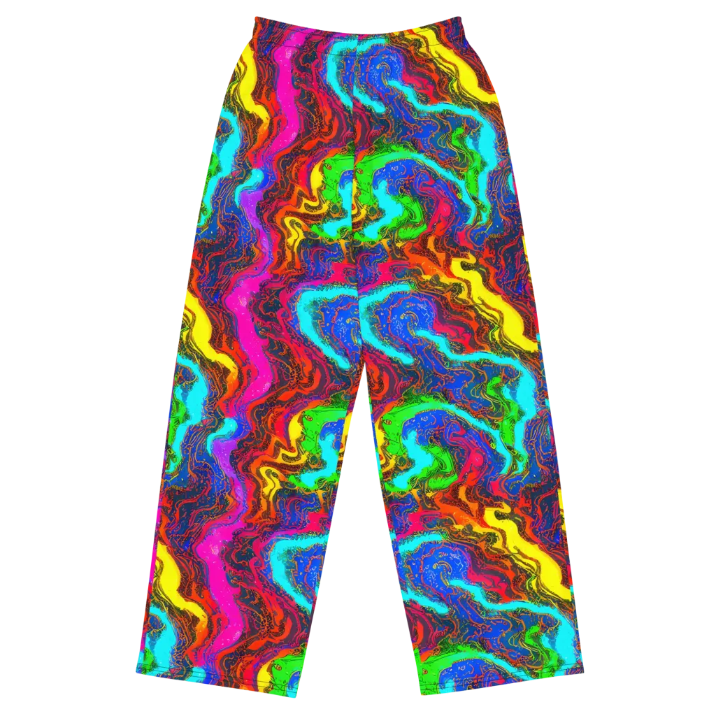 Prismatic Fossils on Wide-Leg Pants — Front