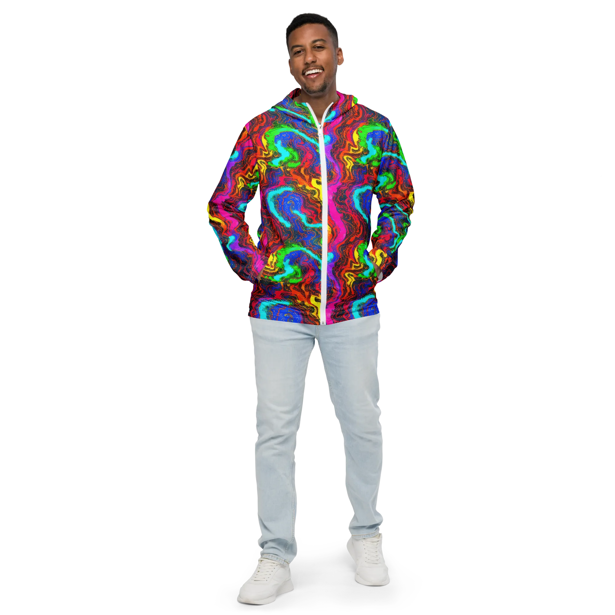 Prismatic Fossils on Men's Windbreaker — Front