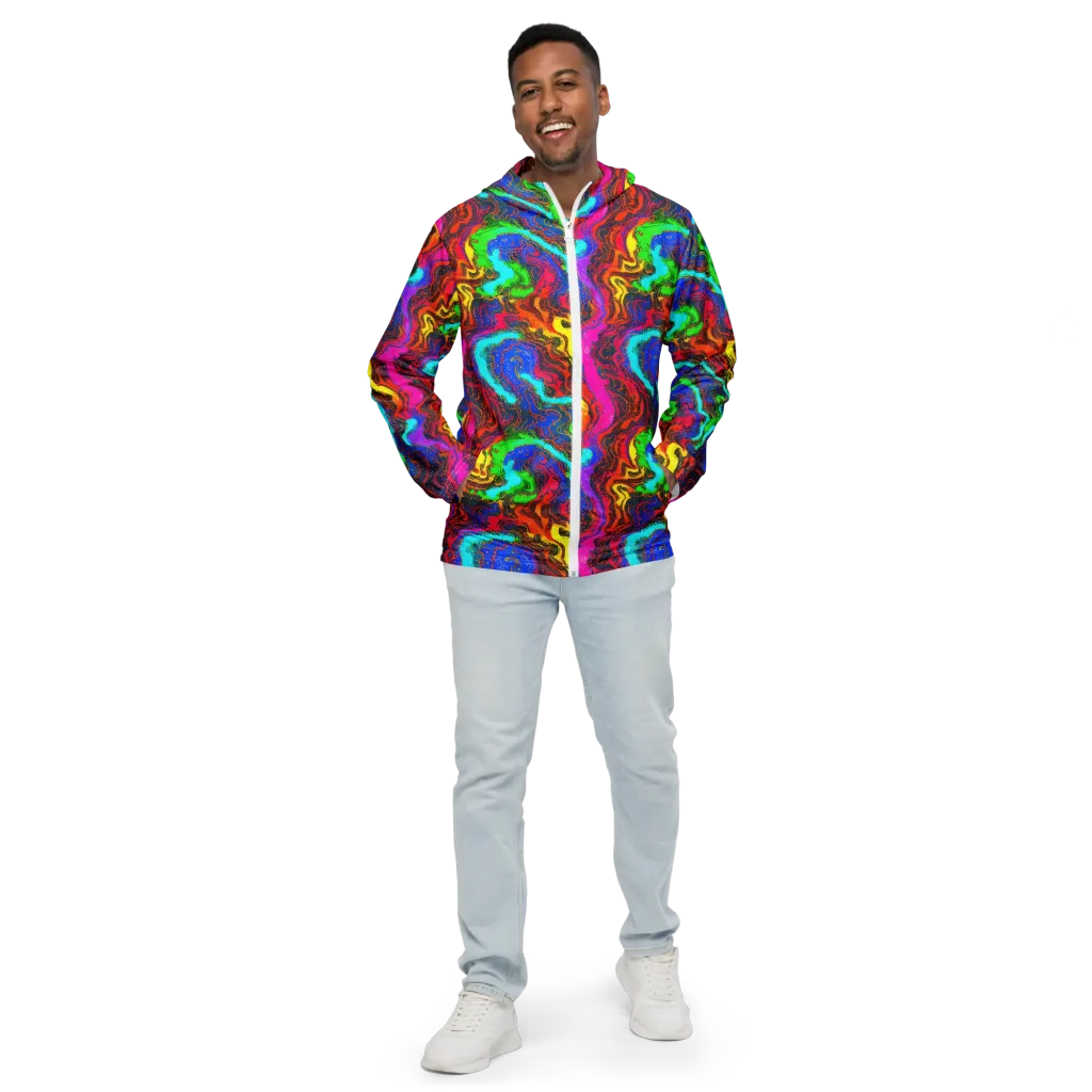 Prismatic Fossils on Men's Windbreaker — Front